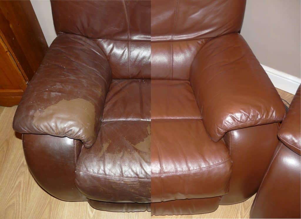leather furniture before and after repair