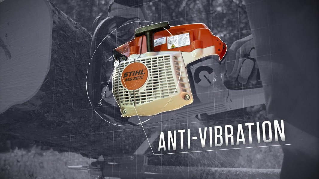 Selected chainsaw anti-vibration system