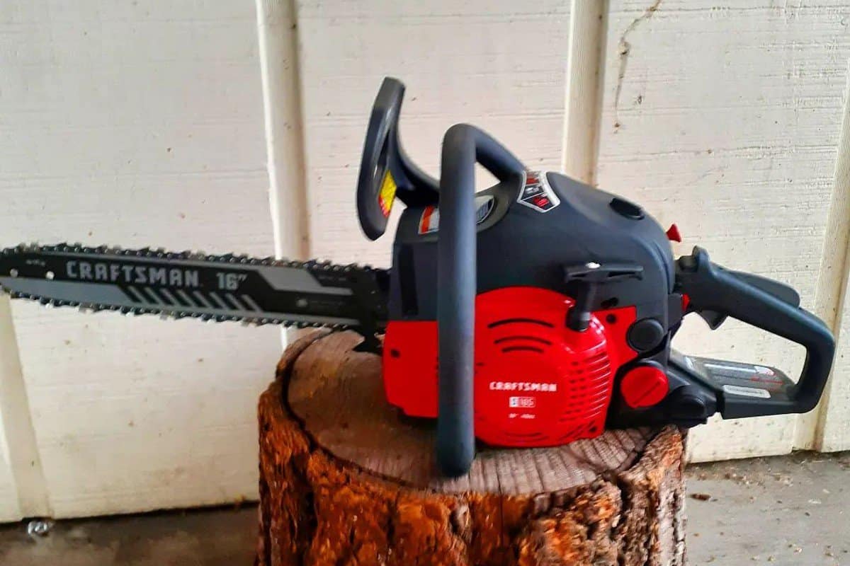 craftsman chainsaw side view