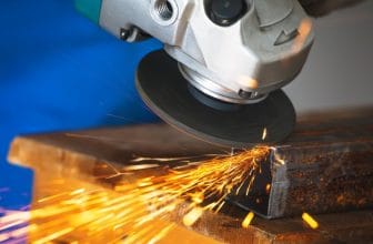 angle grinder during use
